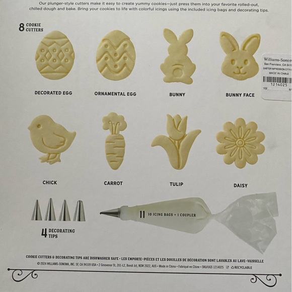 Williams Sonoma Spring in Bloom Impression Cookie Cutter, Set of 23 NEW IN BOX - Picture 3 of 4